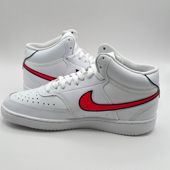 Women’s Nike Court Vision Mid 'White Flash Crimson Pink CD5436-102 Size 9 - Picture 12 of 13